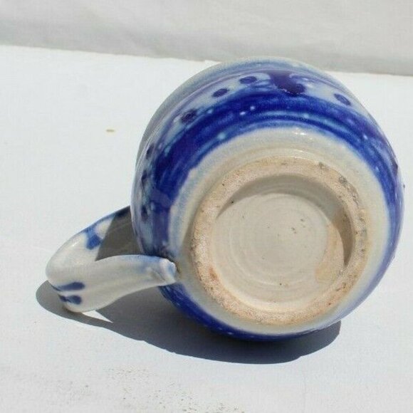 Vtg MCM CALIFORNIA CA Pottery CLAY - Blue Glazed Art Contemporary Coffee Mug Cup - Picture 4 of 5
